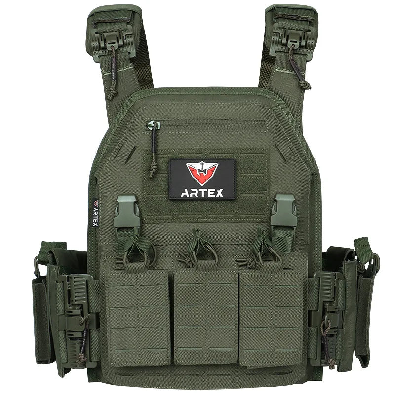 Ranger Green Carrier Vest Quick Release Molle Tactical Security Plate