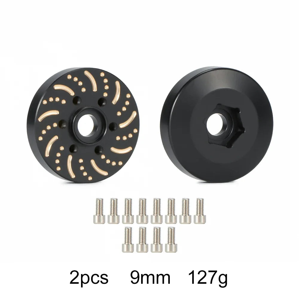 Brass 12mm Hex Wheel Weights Brake Disc Adapters for 1.9 2.2 RC Crawler