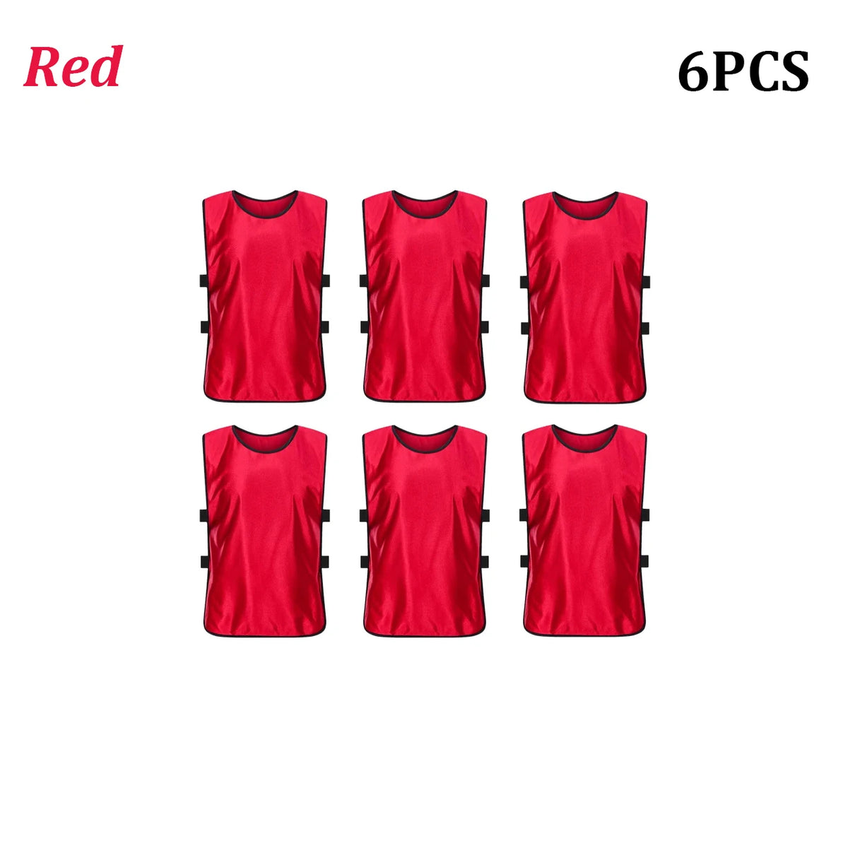 6PCS Pinnies Quick Drying Soccer Football Training Vests Youth Sports