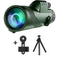 80x100 HD Zoom Monocular Telescope Tripod Phone Clip Hunting Camping