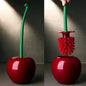 Red Toilet Brush Cherry Shape Holder Set Creative Bathroom Cleaning Accessories