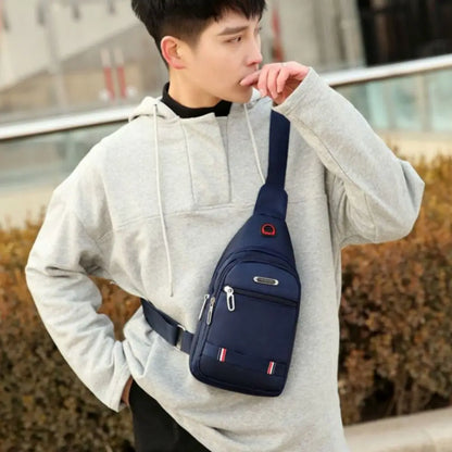 Men Messenger Bag Waterproof Oxford Crossbody Travel Shoulder Bag Large Capacity