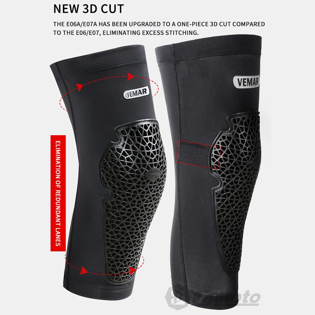 Motocross Knee Elbow Pads VEMAR Protective Sleeves Motorcycle MTB ATV DH