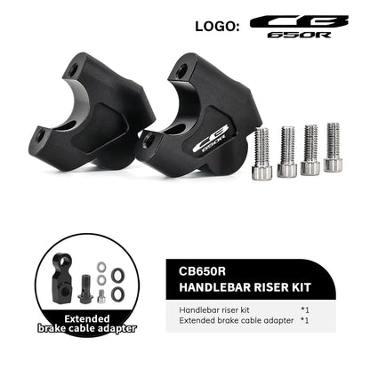 For Honda CB650R Handlebar Riser Clamp Adapter Height Lift Mount 2019-2025