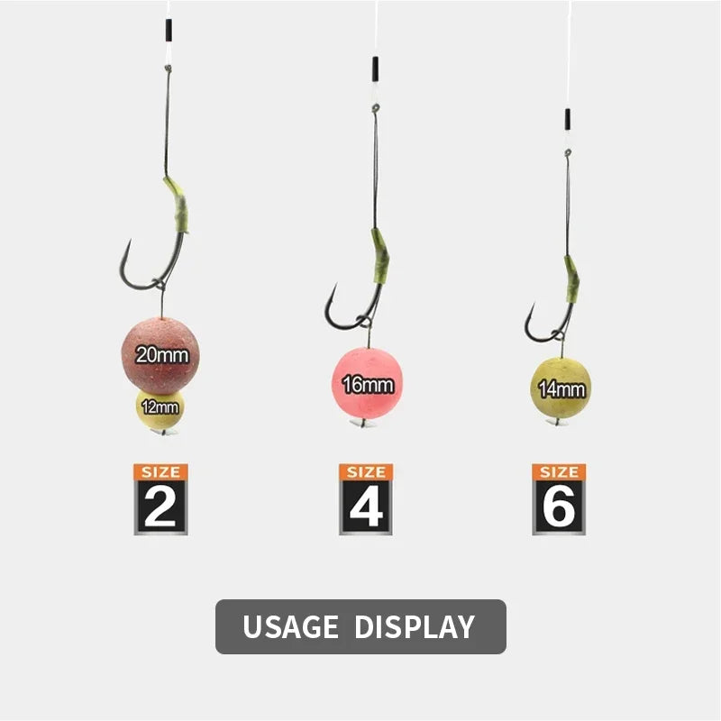 Carp Ready-Tied Slip-D Hair Rig with Boilie Hook - EXPROTAS