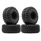 4pcs 2.2 Beadlock Wheels & Rubber Tires Set for 1/10 RC Crawler TRX4 SCX10 D90