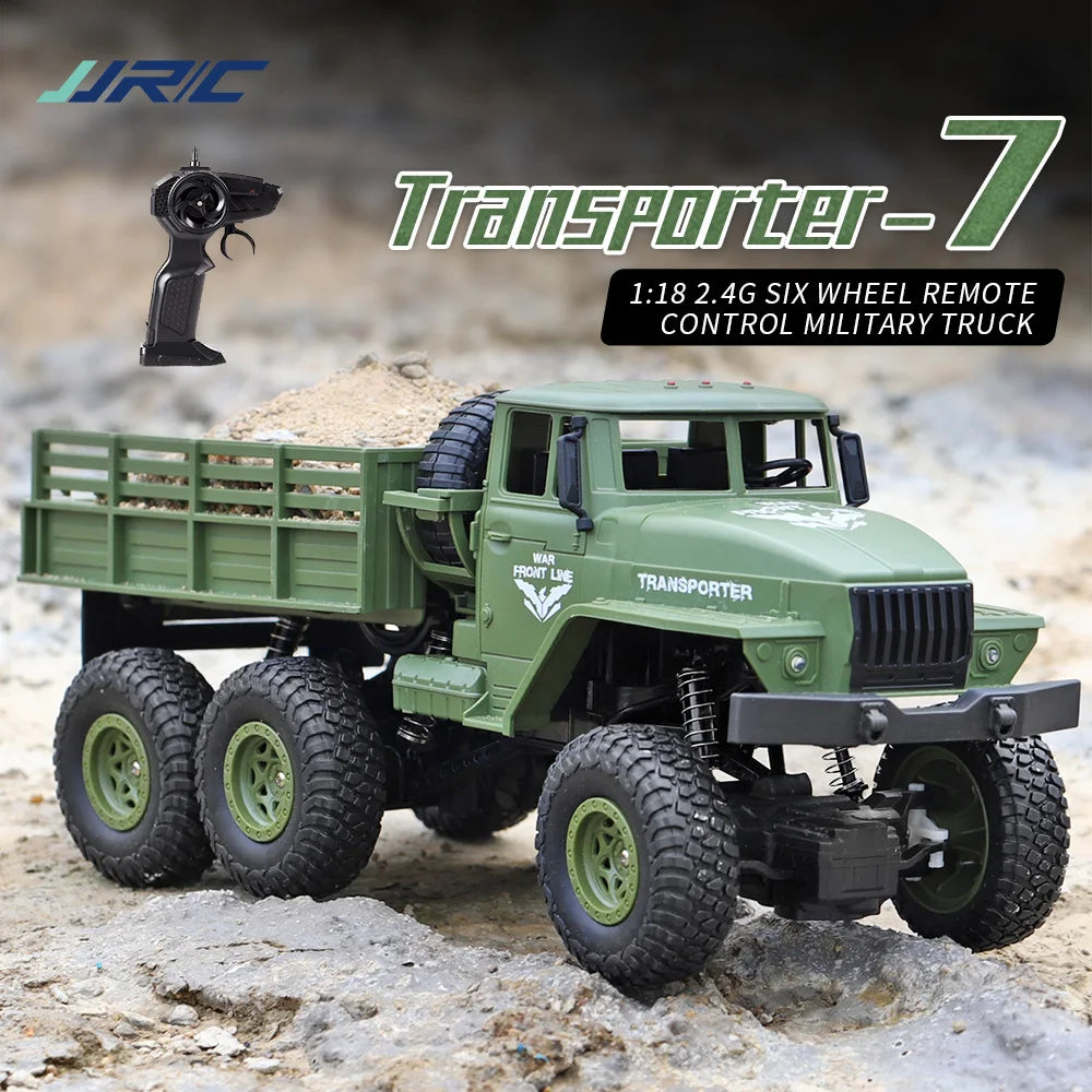 JJRC 1/18 Rc Car Off-Road 4x4 2.4G Radio Controlled Car Military Electric Machine 10Km/h Rc Buggy Children's Cars Toys for Boys-EXPROTAS
