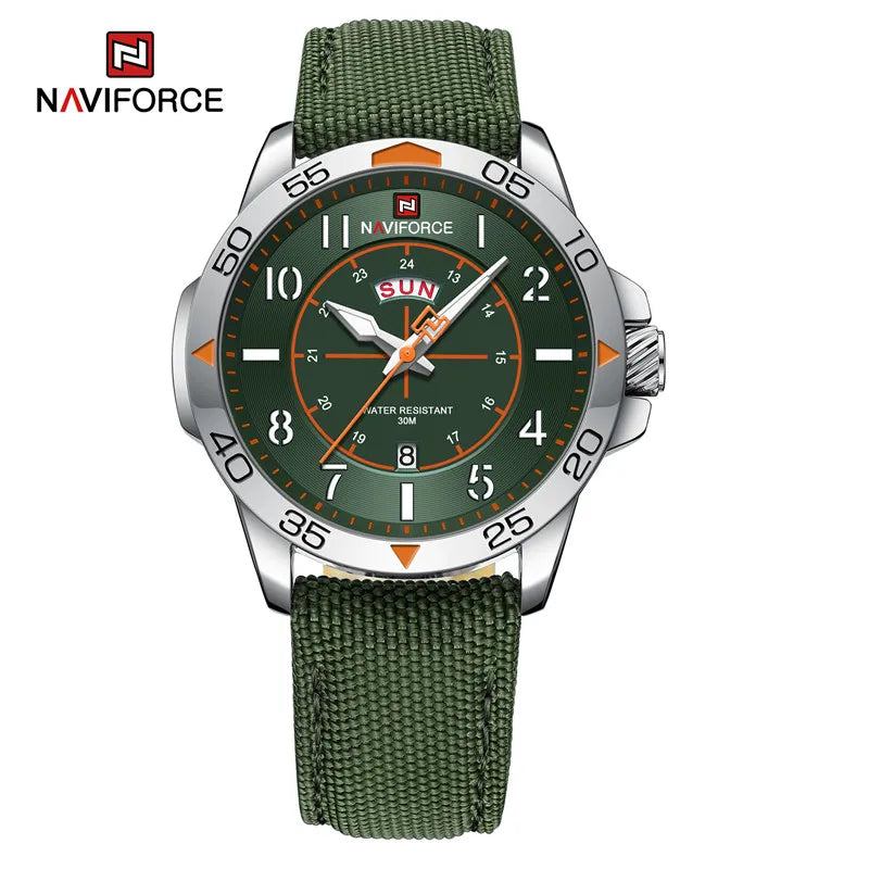 Top Brand NAVIFORCE Men's Watches Waterproof Luxury Business Casual Nylon Strap Quartz Wristwatch Luminous Relogio Masculino-EXPROTAS