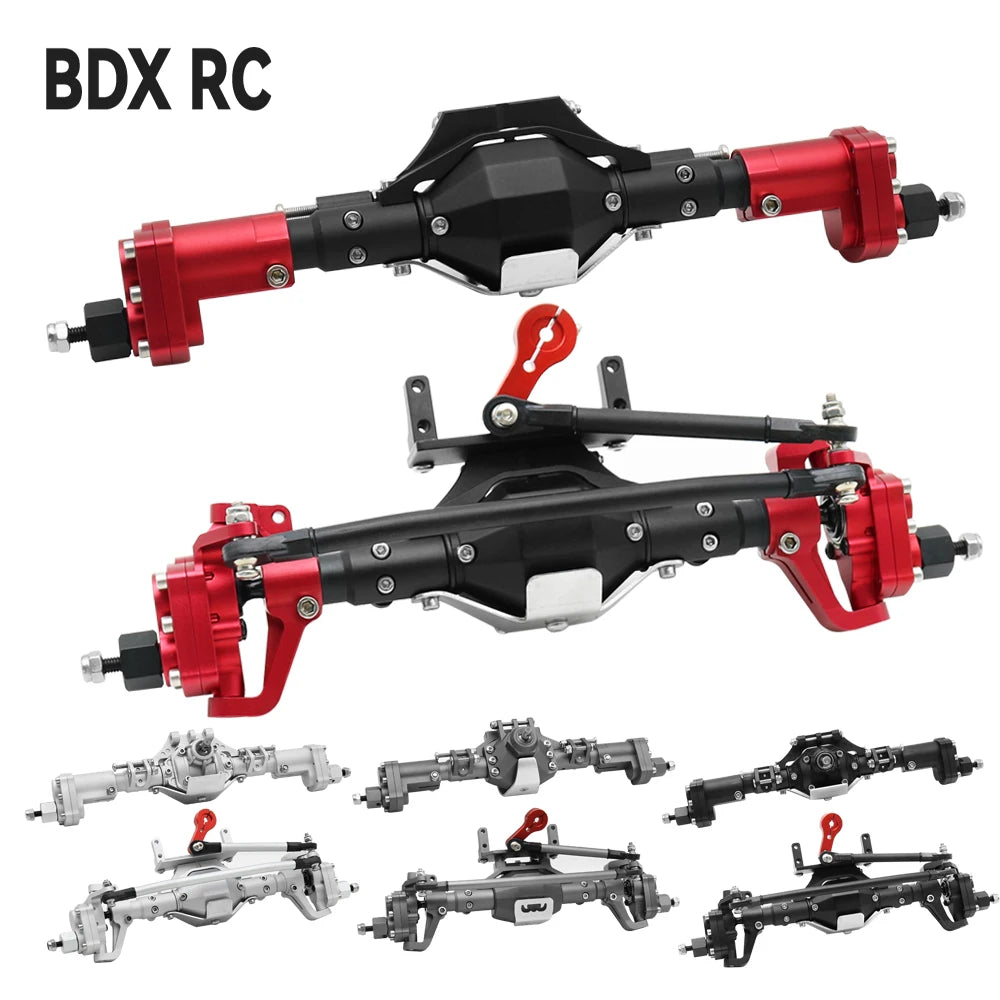 Front & Rear Portal Axle CNC Aluminum Alloy for 1/10 RC Crawler SCX10 II 90046 90047 - EXPROTAS