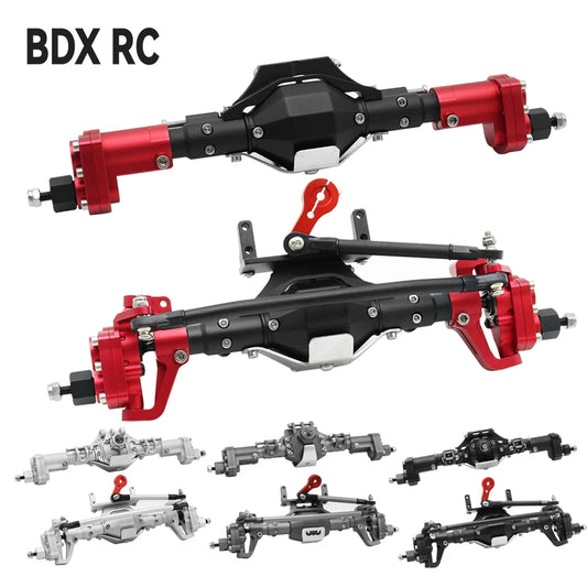 Front & Rear Portal Axle CNC Aluminum Alloy for 1/10 RC Crawler SCX10 II 90046 90047 - EXPROTAS
