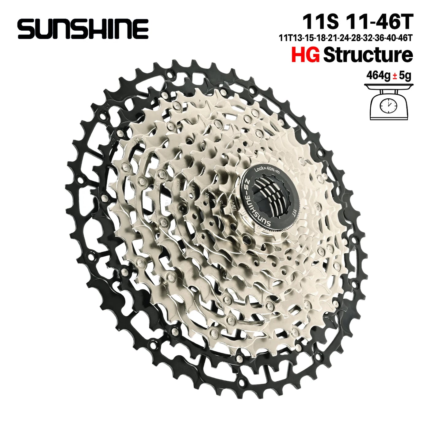 SUNSHINE Ultralight Carbon Steel Bicycle Cassette 9/10/11/12/13 Speed HG Sprocket MTB