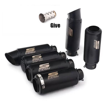 51/60mm Motorcycle Exhaust Pipe | Straight-Through Muffler for Honda/Yamaha