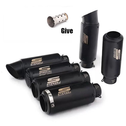 51/60mm Motorcycle Exhaust Pipe | Straight-Through Muffler for Honda/Yamaha