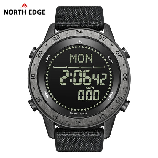 NORTH EDGE TANK 3 Military Digital Watch 50M Waterproof Compass Sport Men