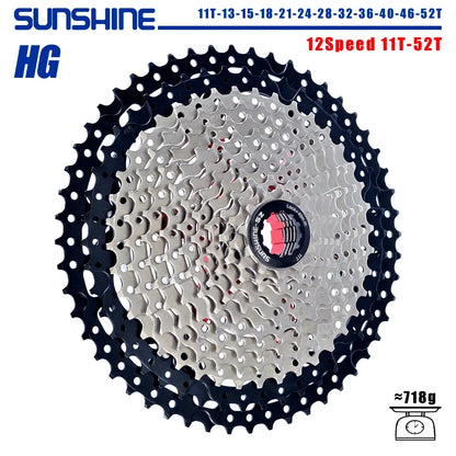 SUNSHINE 8-12 Speed MTB Cassette 11-52T HG Bicycle Sprocket for Shimano
