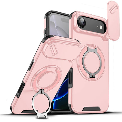 iPhone 11-17 Air Pro Max MagSafe Ring Stand Case Slide Camera Cover