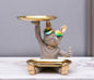Resin French Bulldog Tray Statue Cool Dog Storage Bowl Home Office Desk Decor