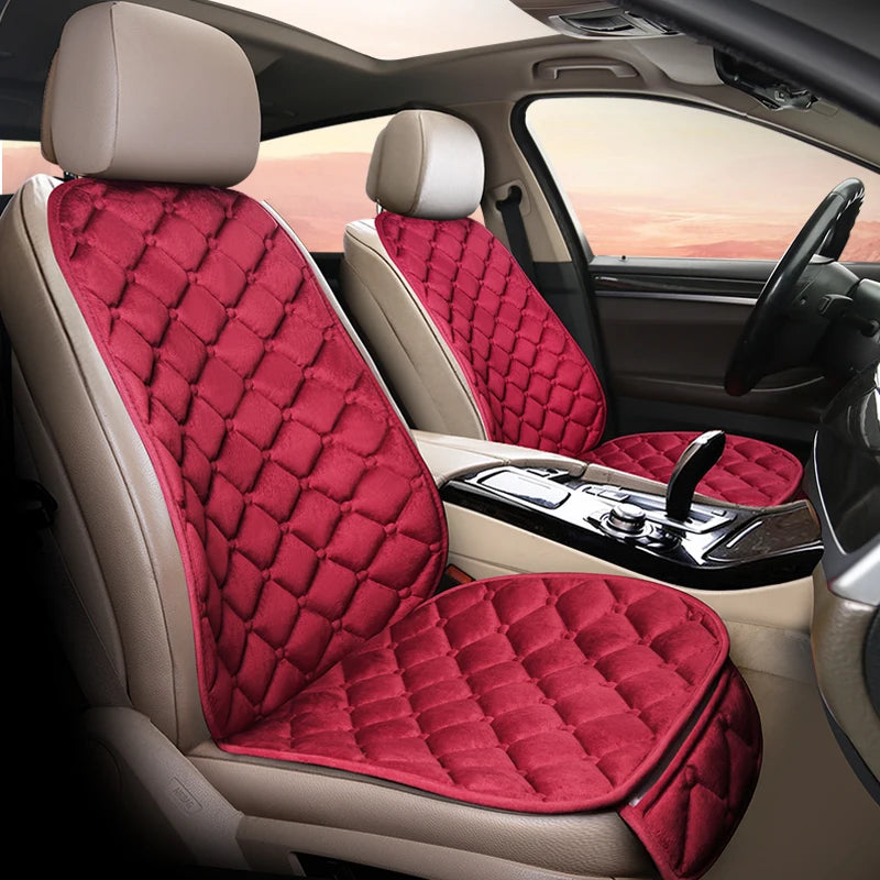 Car Seat Cover Front/Rear Velvet/fur Seat Cushion Protector Pad Black/Red/Beige/Grey/Coffee/Brown For Renault Kadjar F3 X45-EXPROTAS
