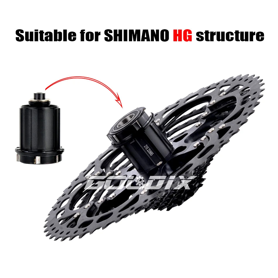 SUNSHINE MTB Cassette Shimano HG 8–12 Speed Wide Range Black Sprocket - EXPROTAS