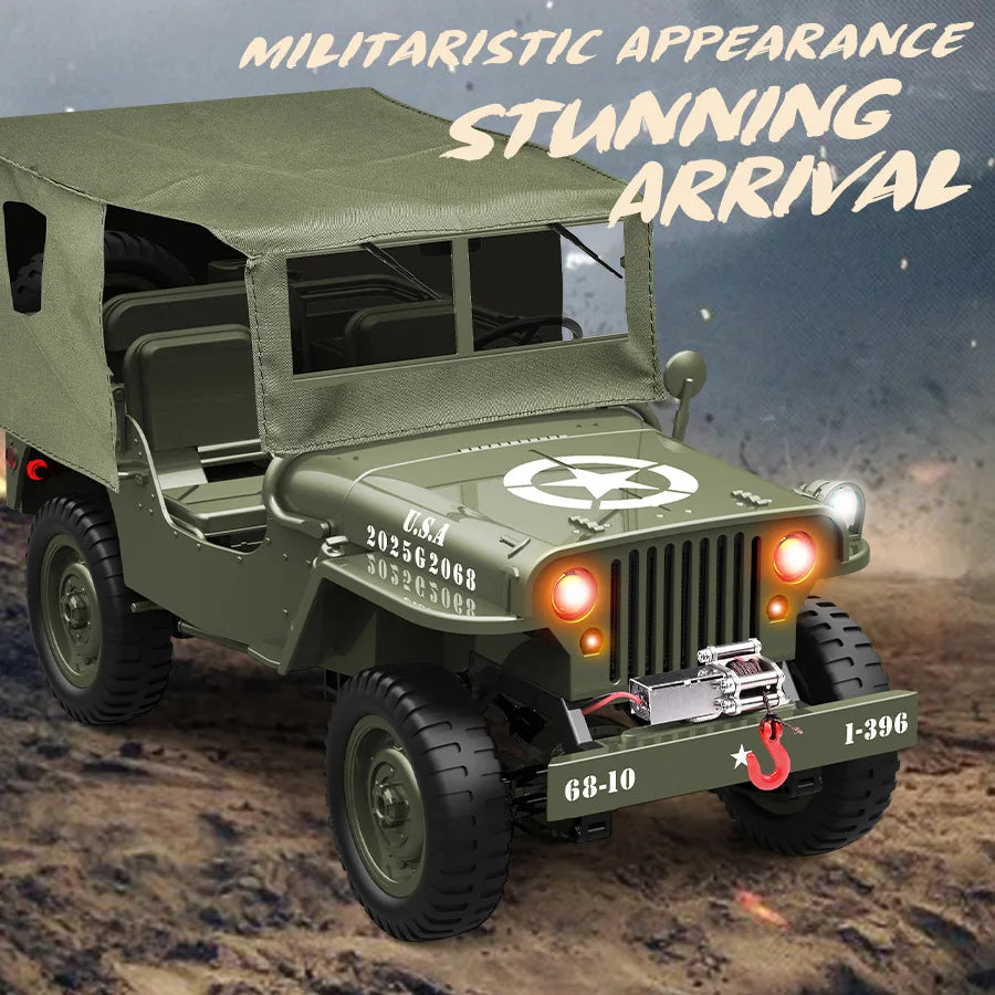 C8815 1/10 RC Willys Jeep 1941 4WD Crawler Military Truck Off-Road RTR Car