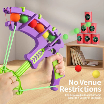 Kids Montessori Sticky Ball Dartboard Slingshot Target Educational Game