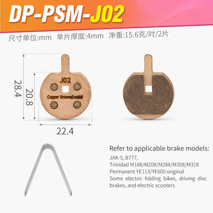 JSHOUBIKE Copper Sintered Disc Brake Pads for Shimano MT200 XT XTR Avid BB5 BB7