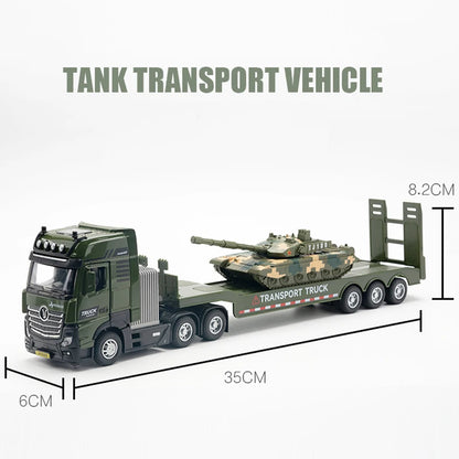 1/50 Scale Alloy Engineering Vehicle Model Set Diecast Excavator Transporter Car Toys Kids Boys Gift Tank Voiture Miniature-EXPROTAS