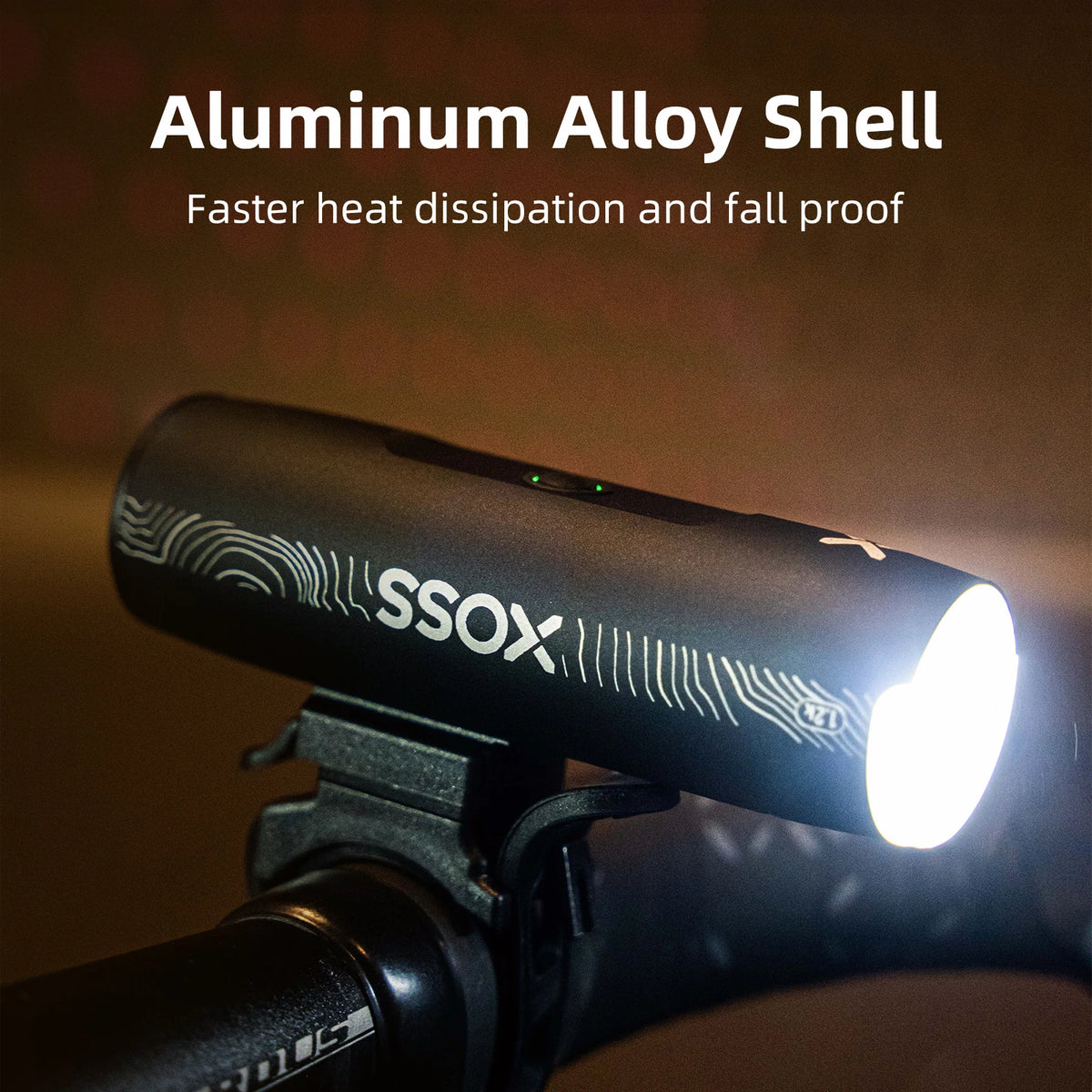 EXPROTAS XL1200 Bike Light Headlight USB Rechargeable Waterproof Front Lamp