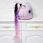 Motorcycle Helmet Braids Wig for Women Ponytail Hair Curly Pigtail Decor