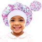 Curly Hair Adjustable Kids Satin Bonnet Sleep Cap Cartoon Hat for Baby
