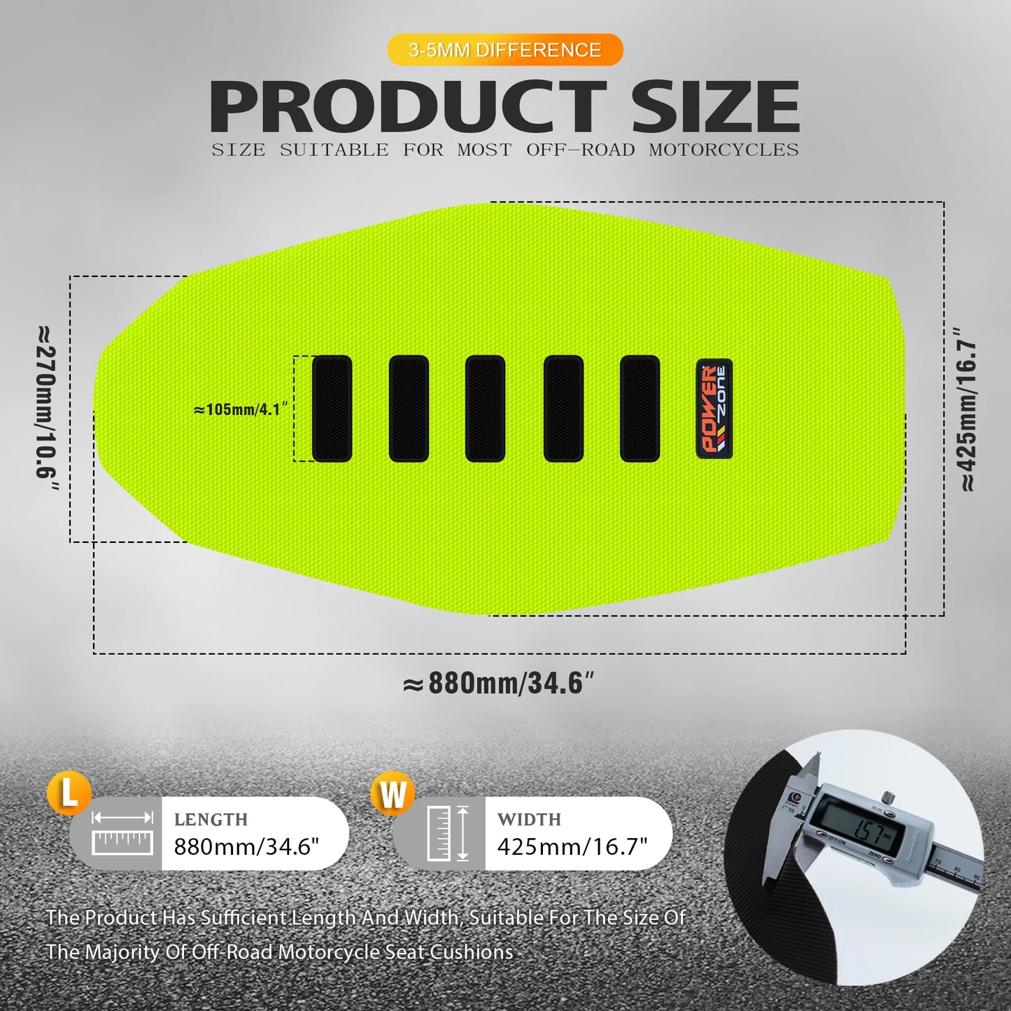 Waterproof Anti-Slip Gripper Seat Cover by Powerzone for SXF EXC KXF CRF