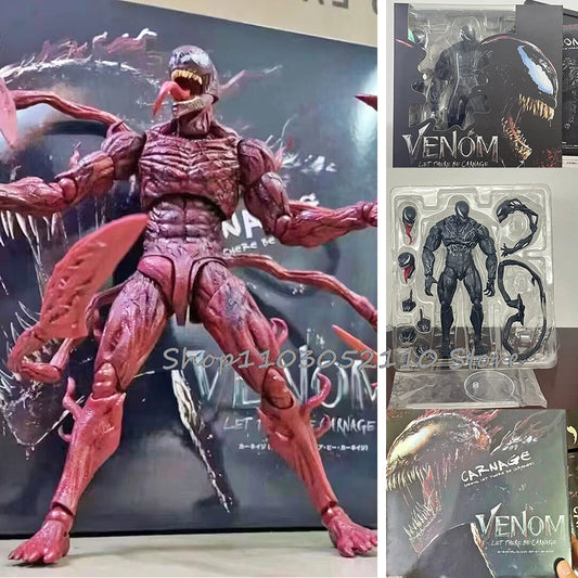SHFiguarts Venom Red Venom Carnage Action Figure Shf Venom 2 Let There Be Carnage Anime Figure Model Toy Birthday Gifts Doll-EXPROTAS