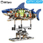Mechanical Shark Building Set Animal Blocks Toy Gift Crocodile Frog Ray