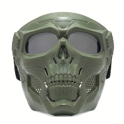 Motorcycle Skull Mask Goggles Windproof Outdoor Riding Glasses Tactical