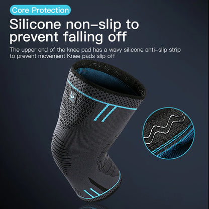 Compression Knee Brace Sleeve Elastic Support Pad for Gym Running Basketball