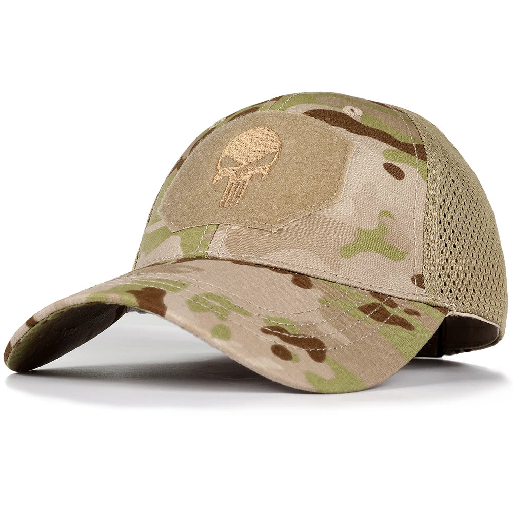Sun Protection Baseball Cap Outdoor UV Fishing Hat Breathable Camo Men
