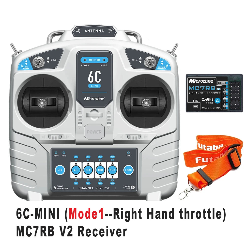 6CH Controller 2.4G Transmitter Receiver for RC Fixed Wing Car Boat
