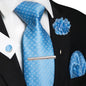 Men's Plaid Tie Clip Set with Pocket Square Cufflinks Wedding Accessories