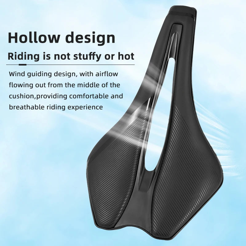 OFFBONDAGE Cycling Saddle MTB Hollow Breathable Shockproof Non-Slip PU Seat Pad