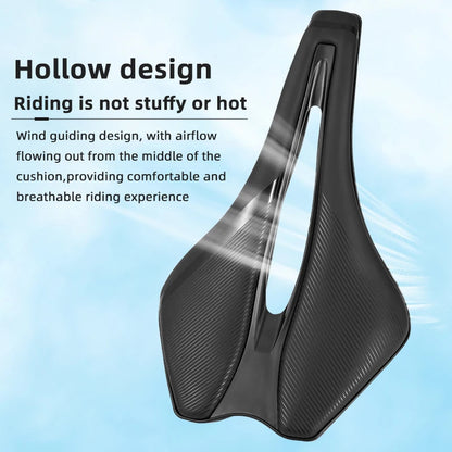 OFFBONDAGE Cycling Saddle MTB Hollow Breathable Shockproof Non-Slip PU Seat Pad