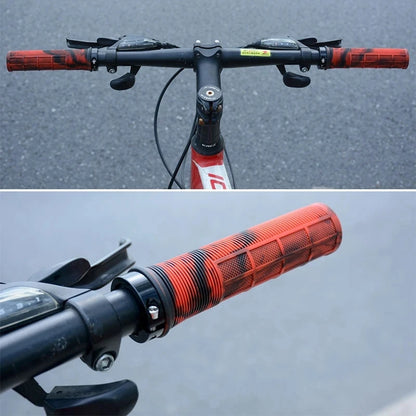 TPR Lock-On Bicycle Handlebar Grips Non-Slip MTB Rubber Grips