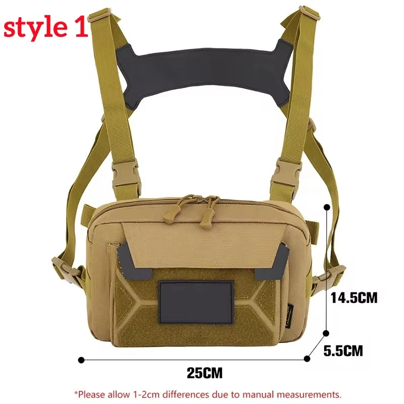 Fishing Vest Bag Men's Camo Fishing Lures Utility Tackle Chest Bags Waist Pack Outdoor Mountaineering Camping Hiking EDC Hunting-EXPROTAS