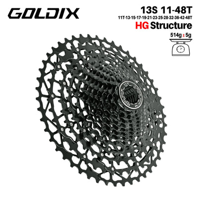 GOLDIX Mountain Bike Cassette 9 10 11 12 13 Speed HG Carbon Steel - EXPROTAS