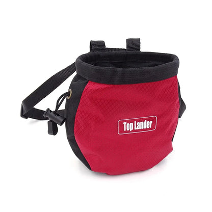Rock Climbing Chalk Bag with Belt Zipper Pocket for Gym Bouldering Weight Lifting