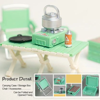 Miniature Camping Picnic Model Set Dollhouse Accessories DIY Craft