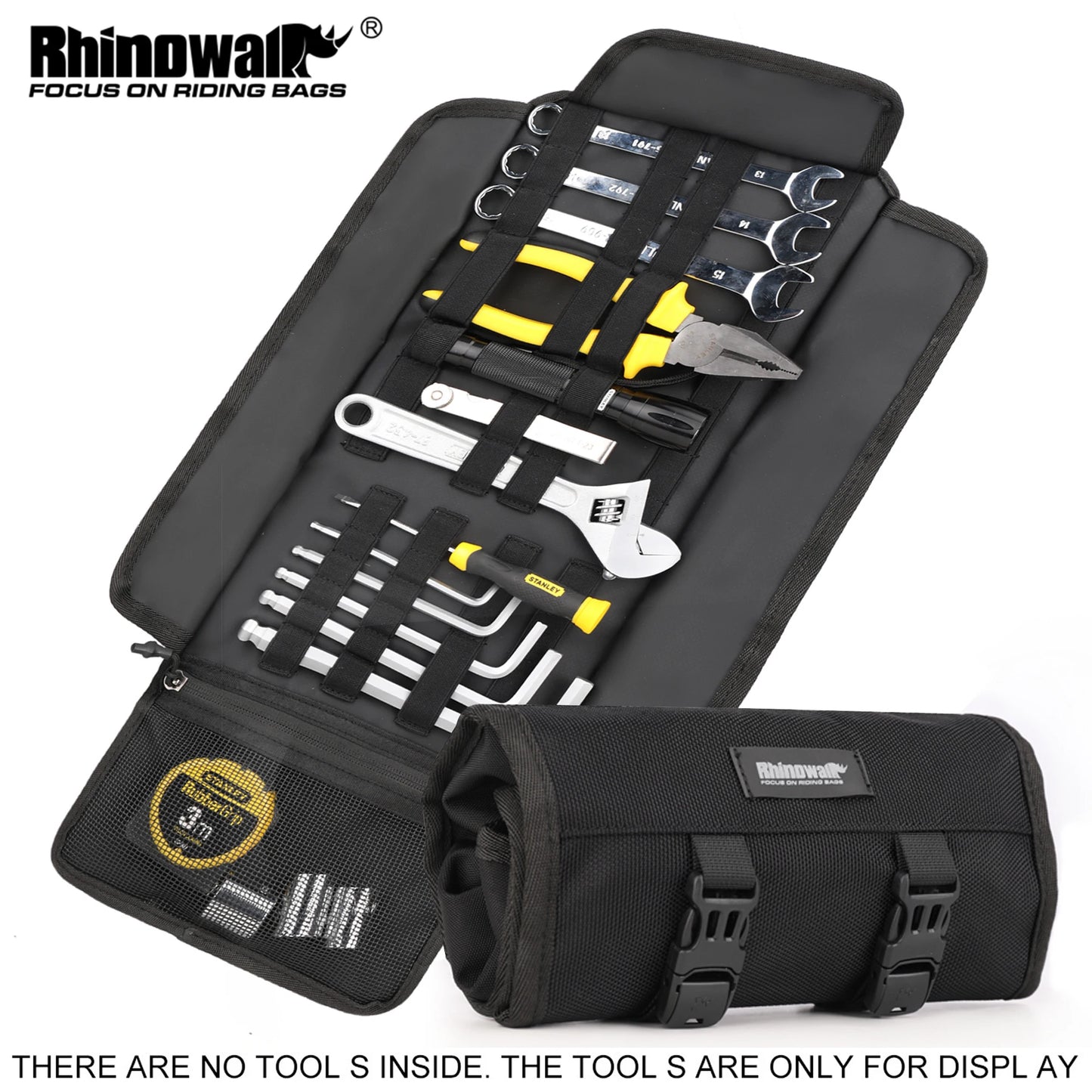 Motorcycle Tool Roll Bag Portable Side Storage Pouch for Travel Repair Tools