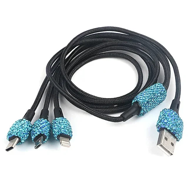 Bling Car Charger 5V 2.1A Dual Port Fast Adapter Vehicle Interior Accessory