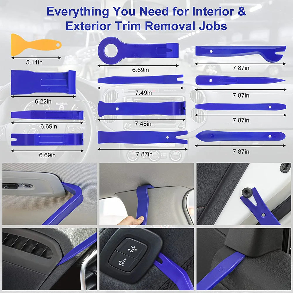 43Pcs Interior Door Clip Removal Pry Tool Set for Car Trim Panel Dash