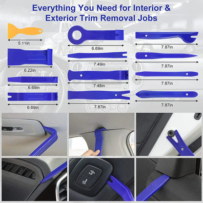 43Pcs Interior Door Clip Removal Pry Tool Set for Car Trim Panel Dash