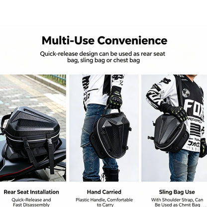 Motorcycle Tail Bag Waterproof Expandable Rear Seat Pack for Scooter